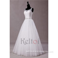 simple white floor length malaysia wedding dress with rhinestone belt